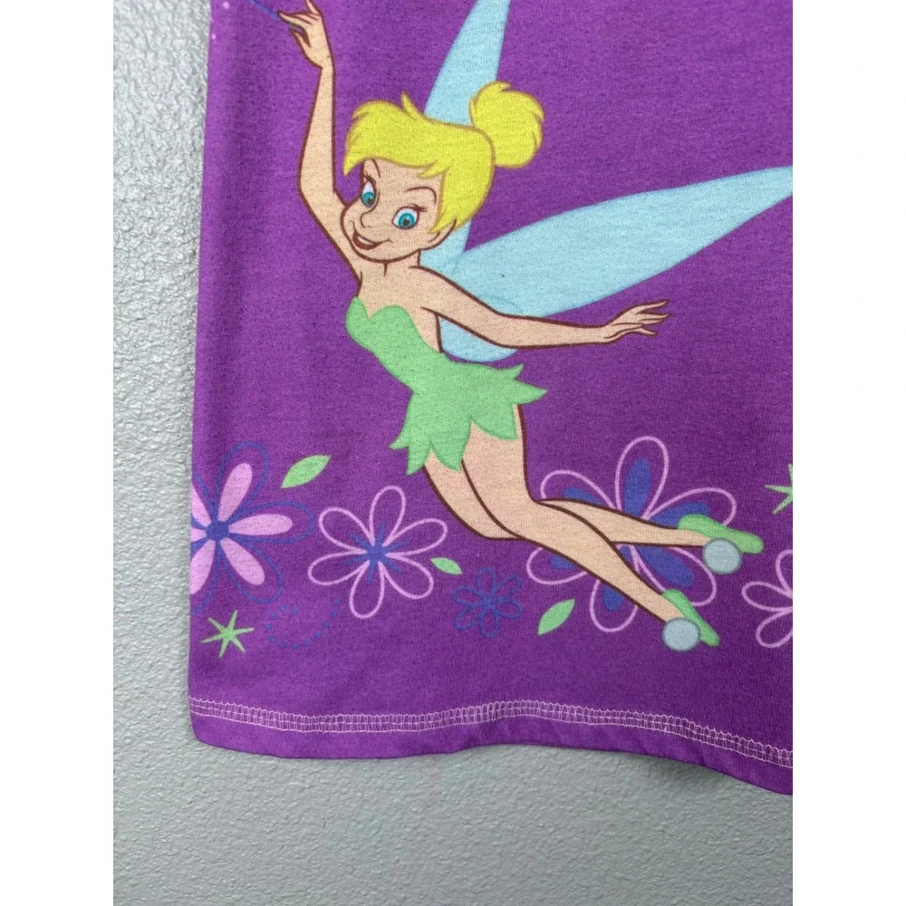 Disney Store Tinker Bell Purple Nightgown Tank Dress Girls 7/8 Sleeveless 2000's